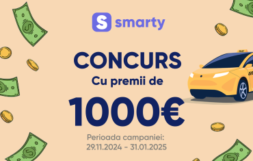 Concurs Smarty cu Premii de 1000 de EURO pentru Soferi Ambasadori